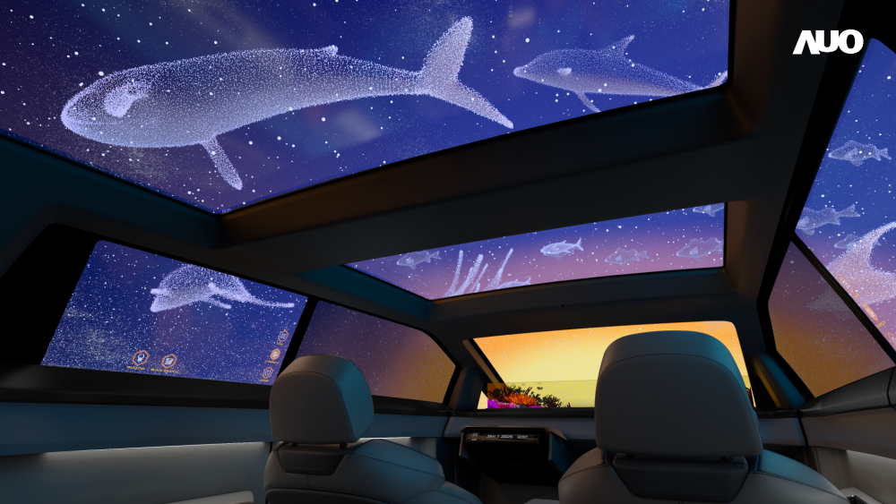 NG娱乐以Smart Cockpit 2025展示一系列领先业界的Micro LED Display HMI 解决方案，其中幻境全景天幕(Vitrual Sky Canopy)是全球首度导入大尺寸、透明Micro LED 显示器于天窗的应用，带来无边际的沉浸式体验